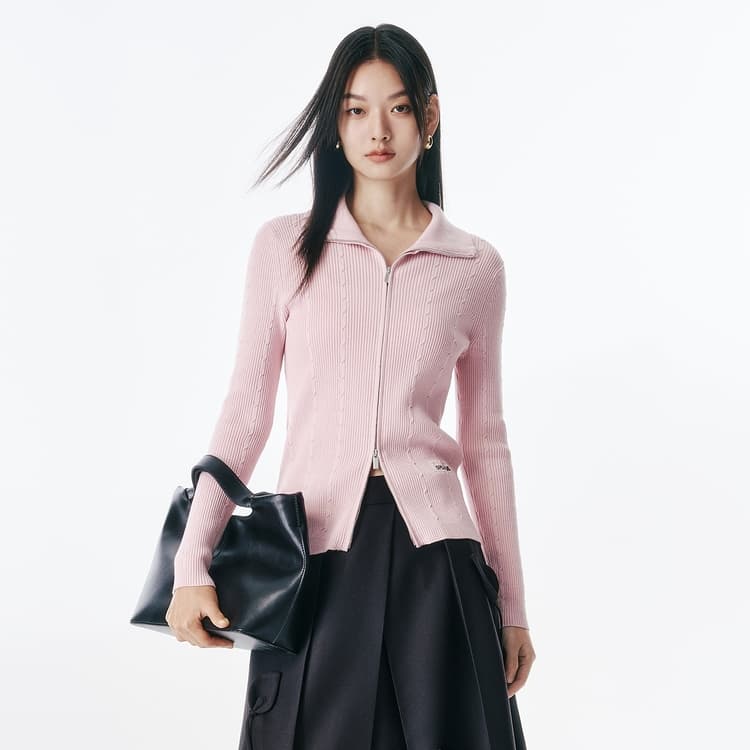 Peacebird Slim Knit Cardigan
