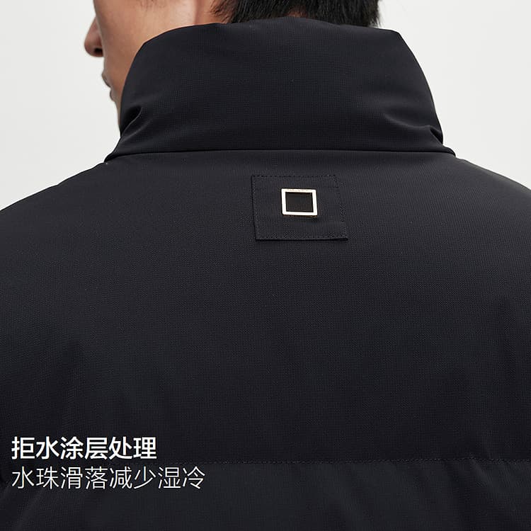 PEACEBIRD MEN Black Gold Down Jacket