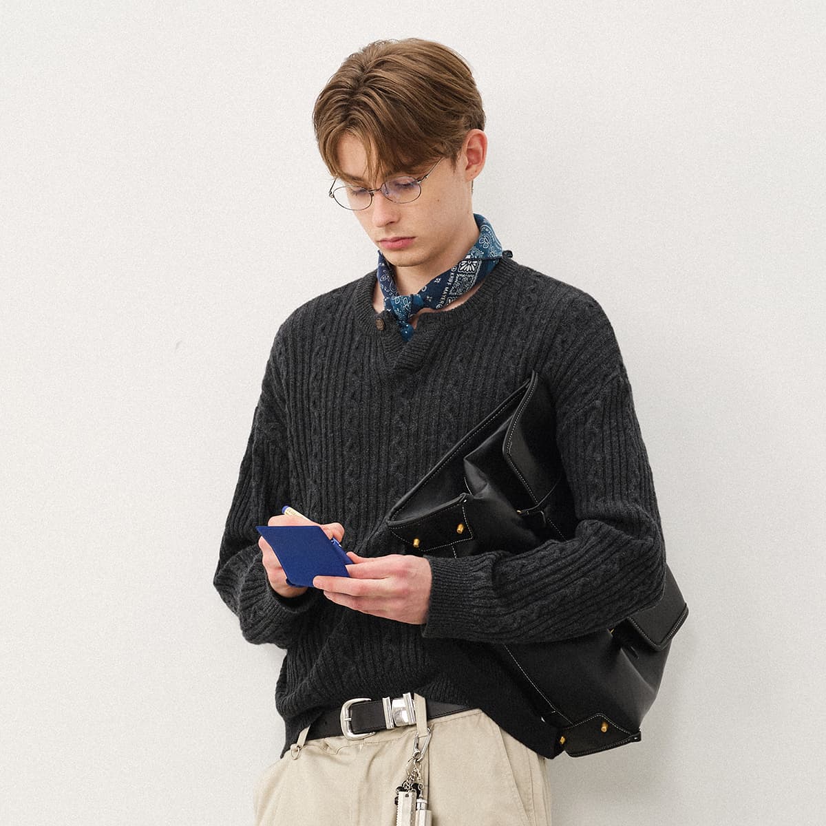 714STREET Henley Wool Sweater