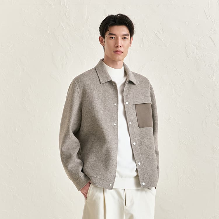 PEACEBIRD MEN Colorblock Blazer Jacket