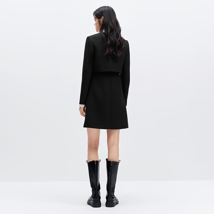Peacebird Elegant Tweed Dress