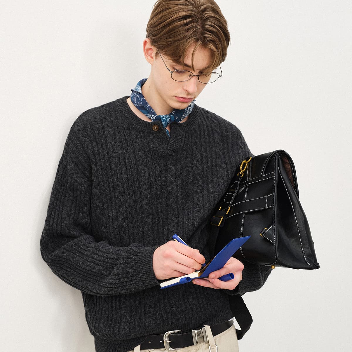 714STREET Henley Wool Sweater