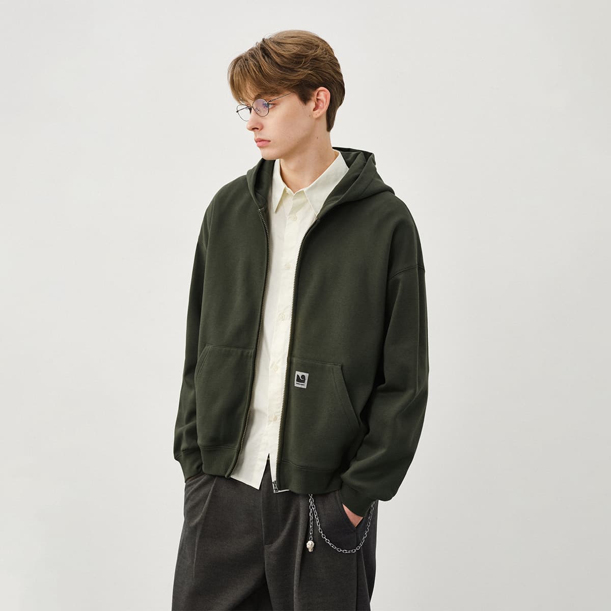 714STREET Basic Hoodie Fleece