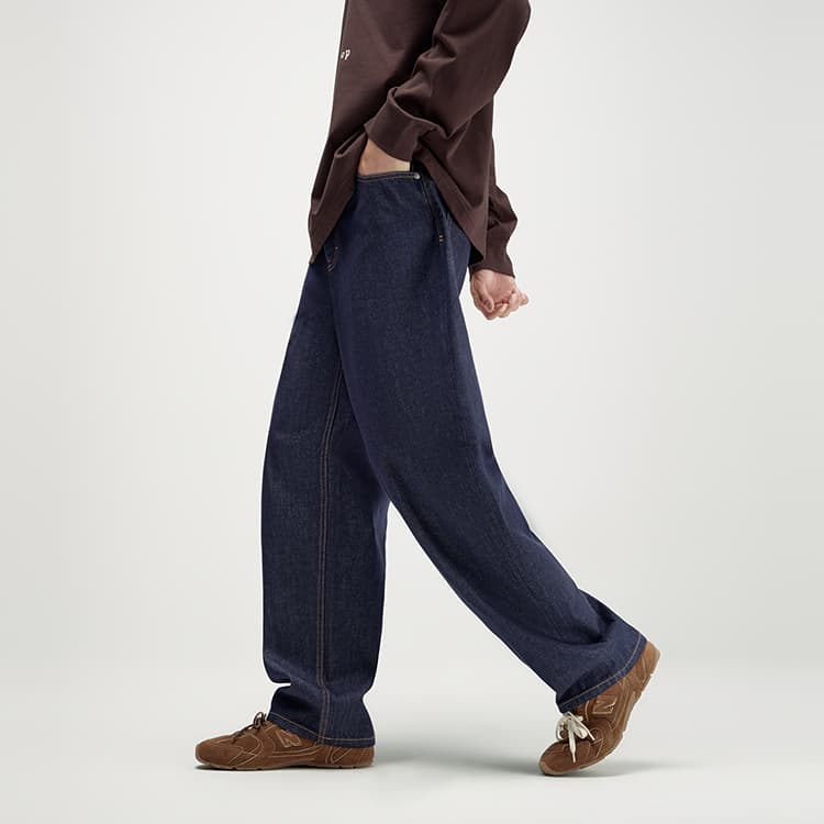 PEACEBIRD MEN Vintage Washed Denim Jeans