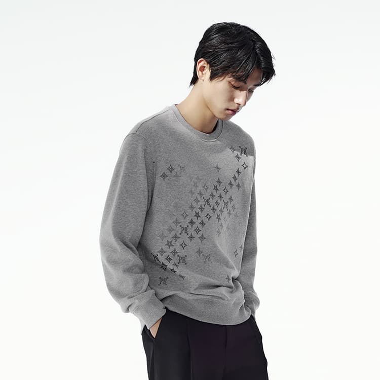 PEACEBIRD MEN Star Print Sweatshirt