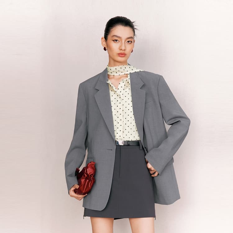 Peacebird Classic Wool Blend Blazer