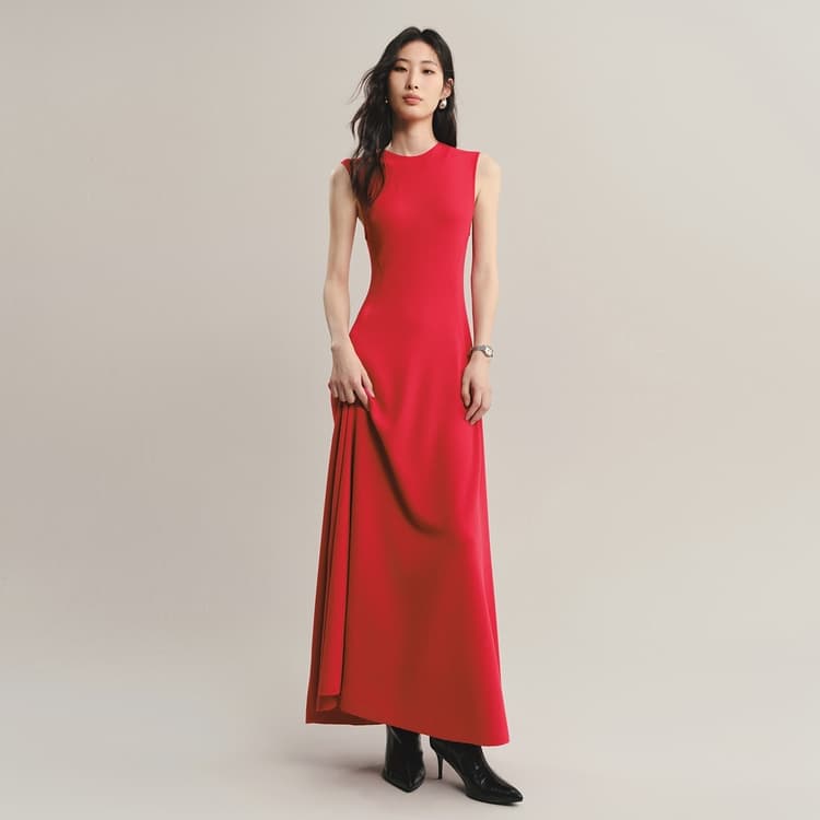 Peacebird Sleeveless Wool Knit Dress