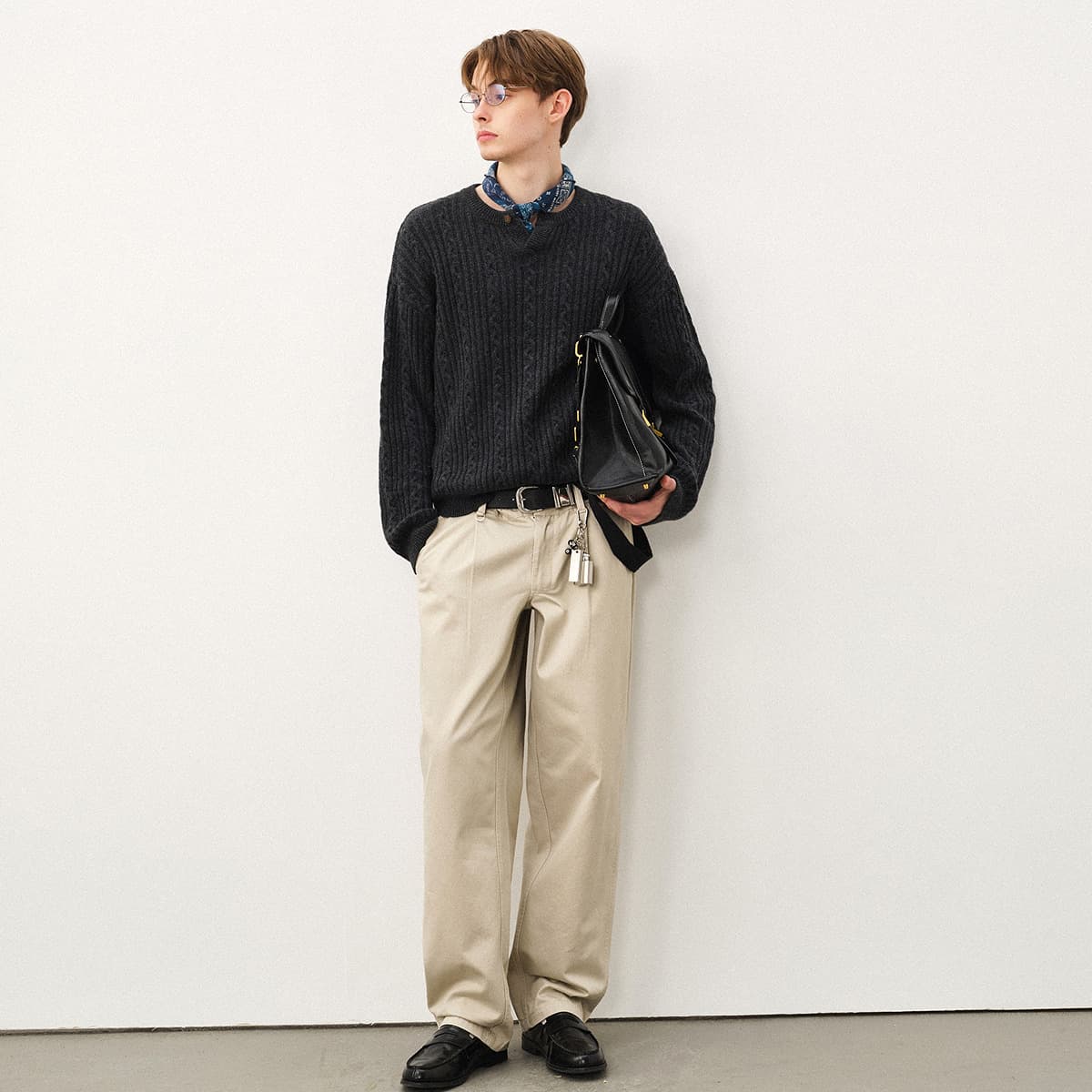 714STREET Henley Wool Sweater