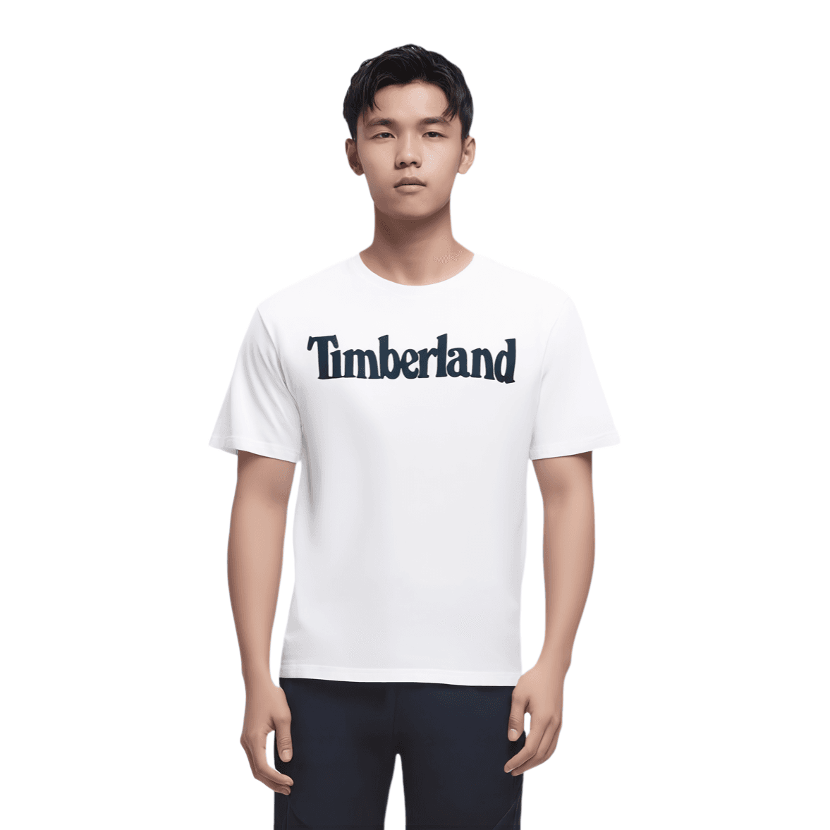 Timberland Letter Crew Neck T-Shirt White