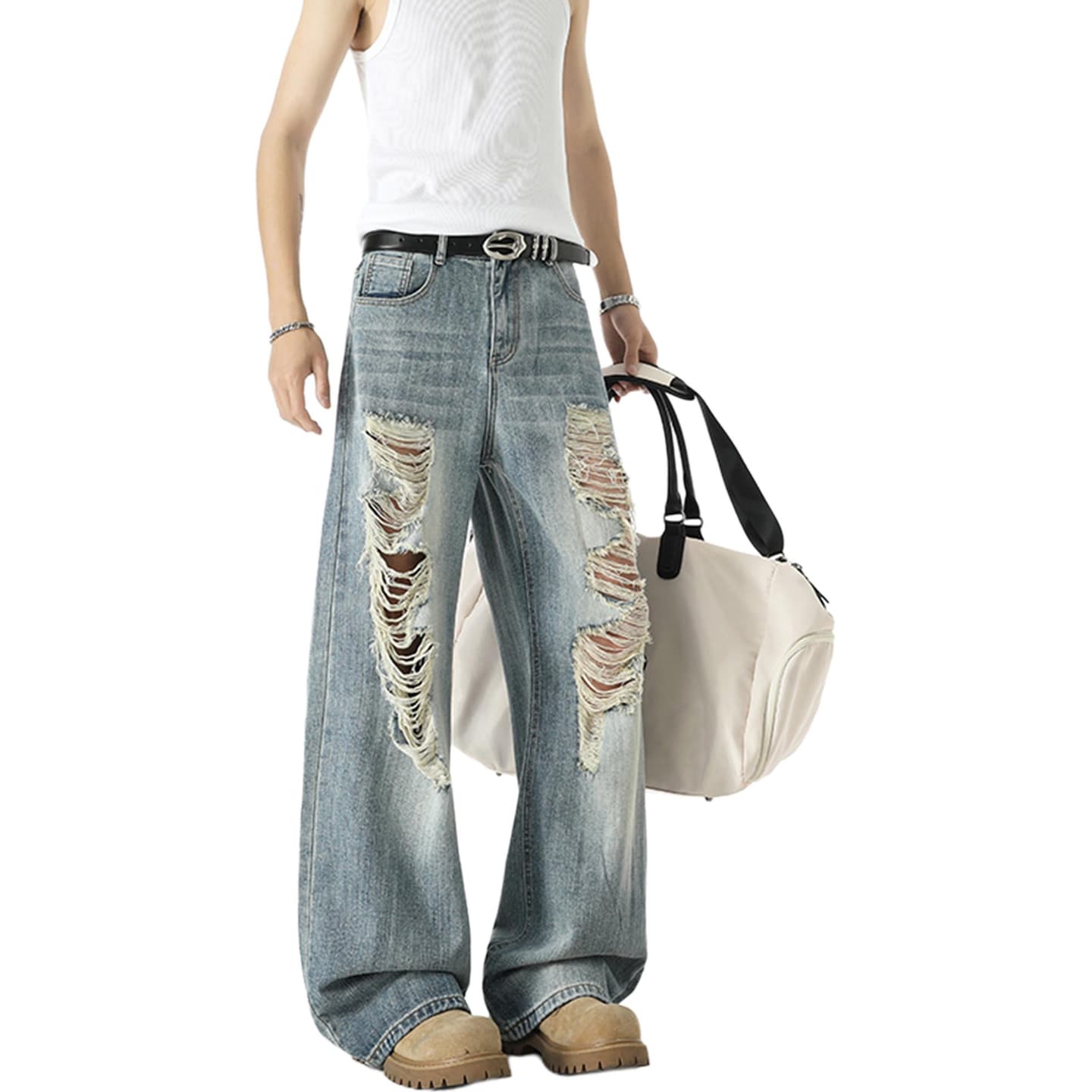 JASONWOOD Vintage Washed Distressed Jeans