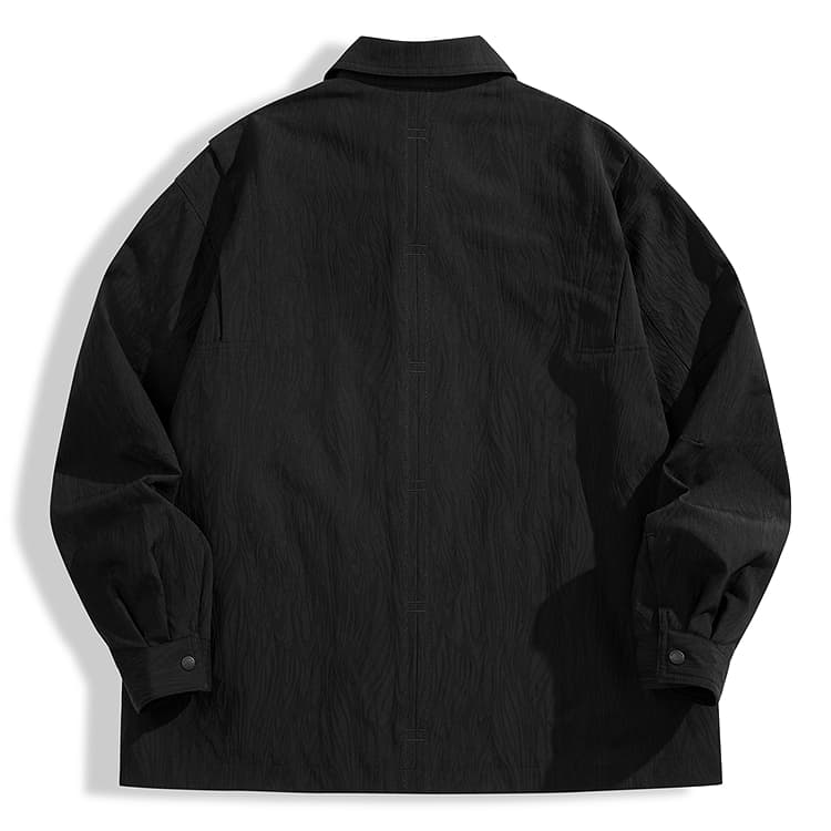 PEACEBIRD MEN Textured Collar Jacket