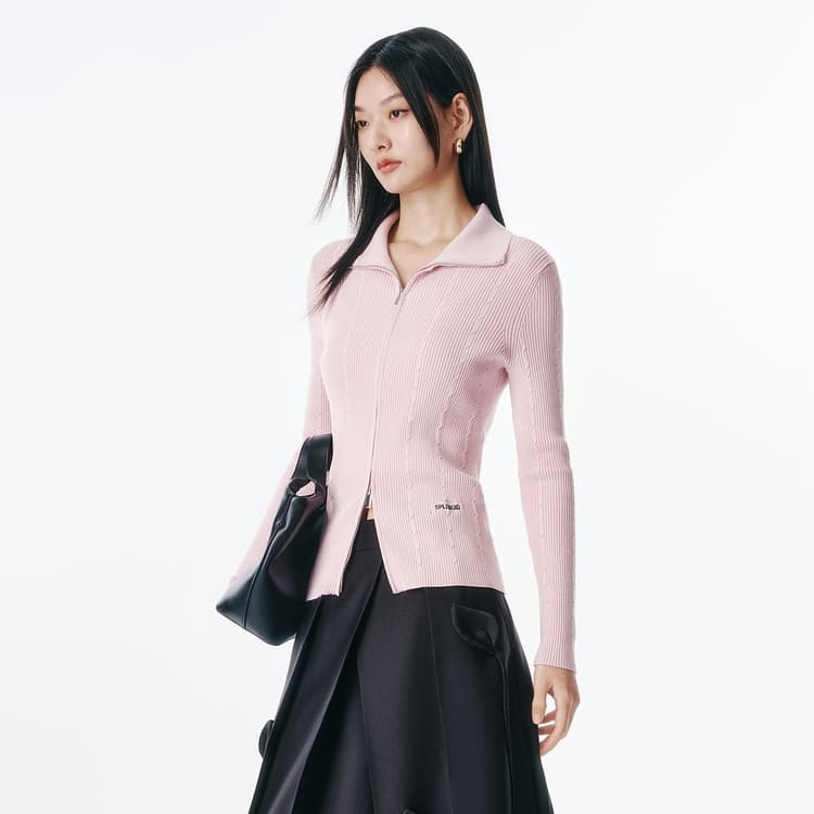 Peacebird Slim Knit Cardigan