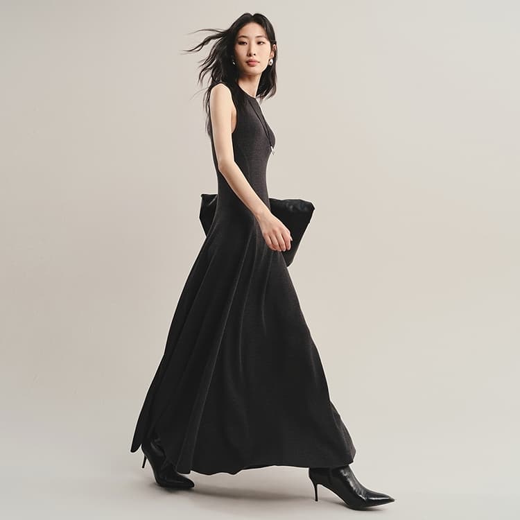 Peacebird Sleeveless Wool Knit Dress