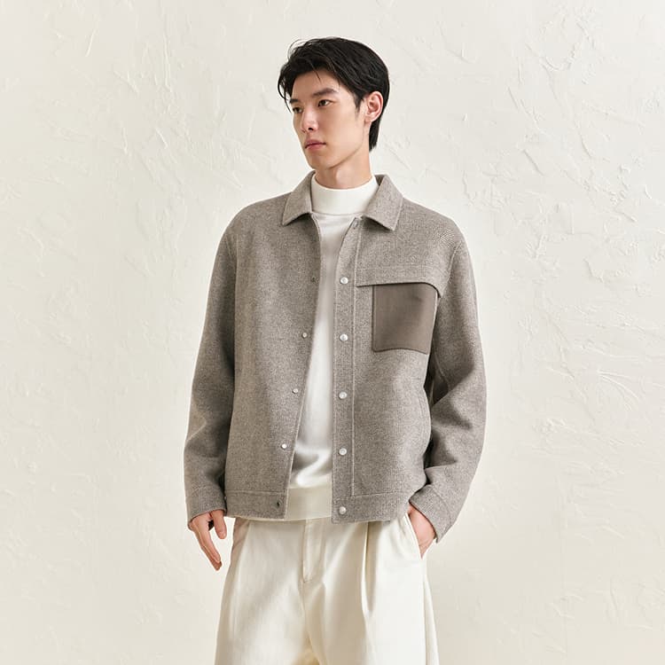 PEACEBIRD MEN Colorblock Blazer Jacket