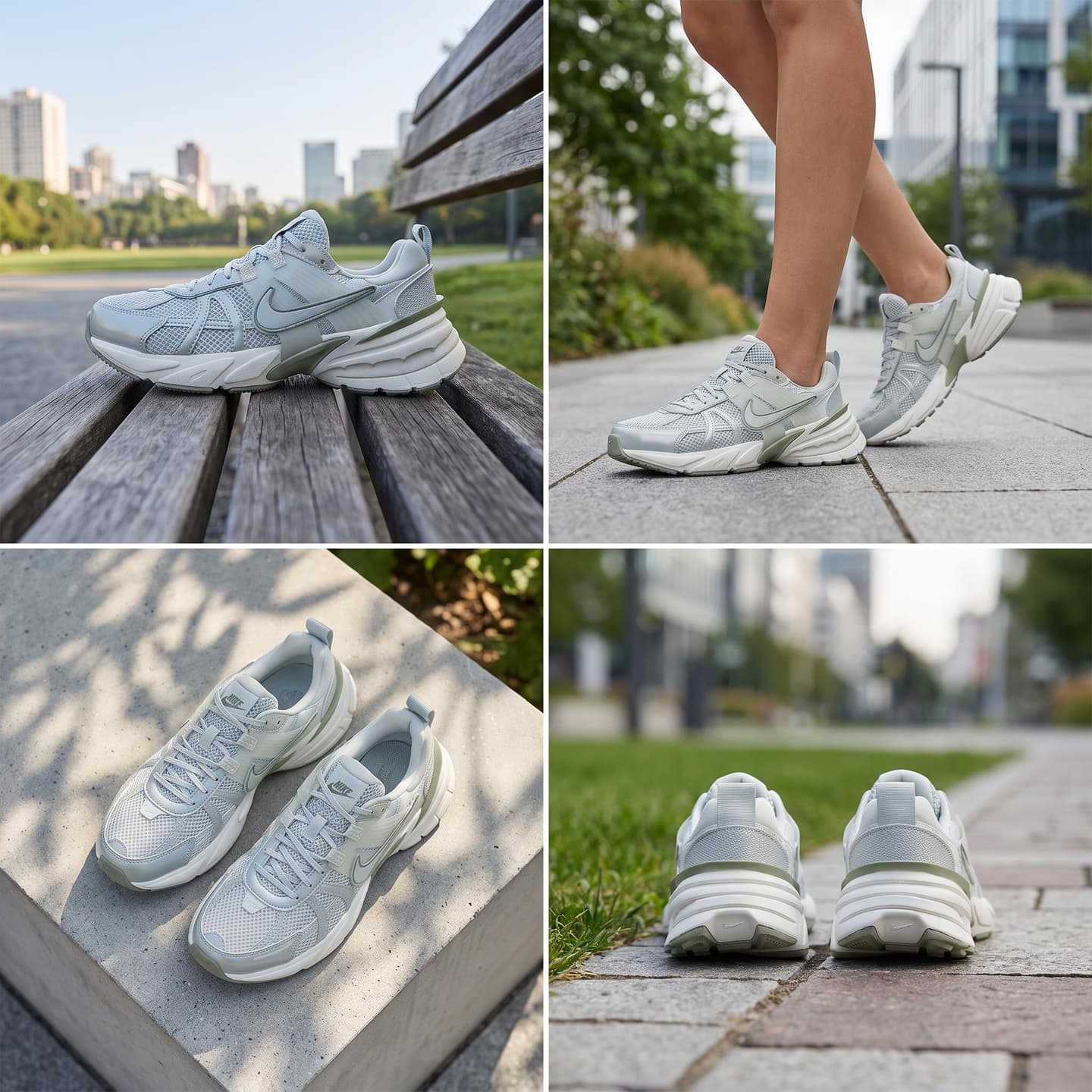Nike V2K Run Grey Green