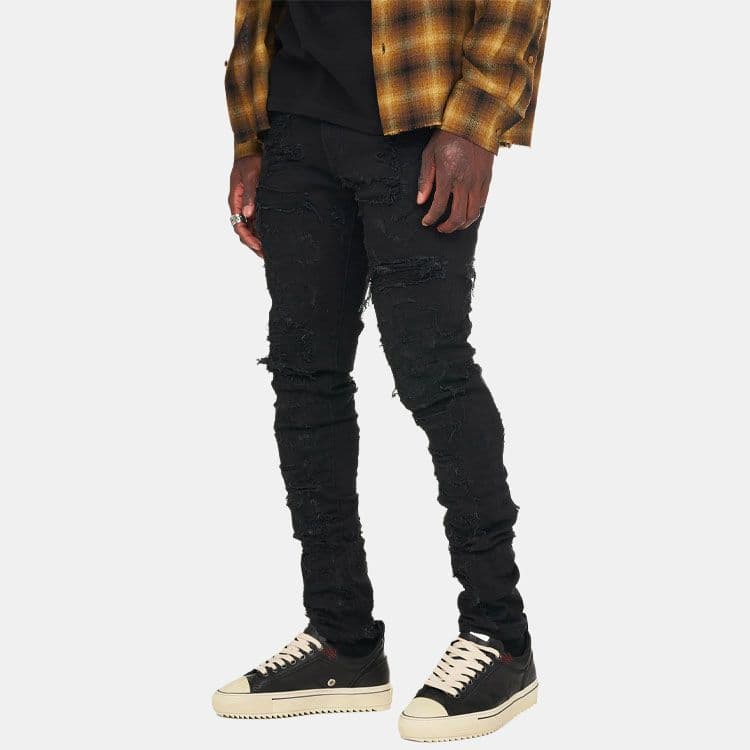 REPRESENT SS21 Vintage Distressed Jeans Black