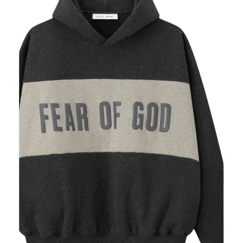 Essentials SS26 CROPPED RELAXED PANELLED HOODIE