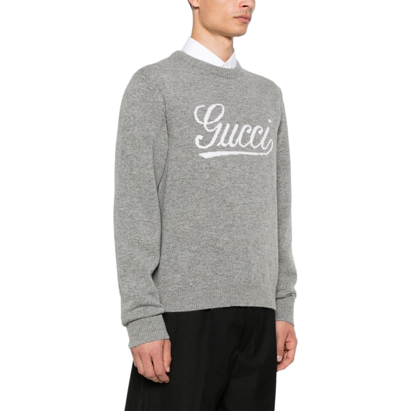 Gucci Logo Embroidered Crewneck Sweater