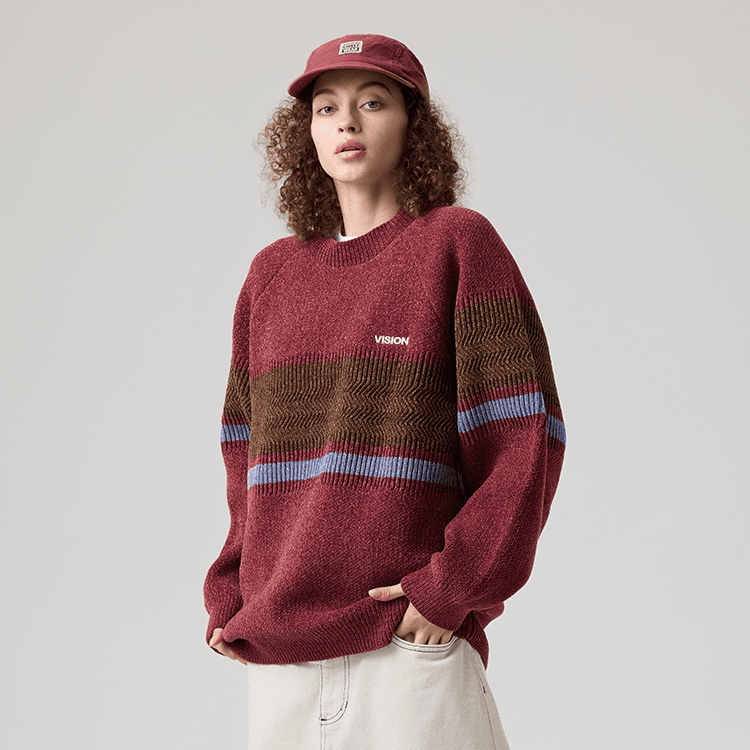 Vision Street Wear Striped Knit Sweater