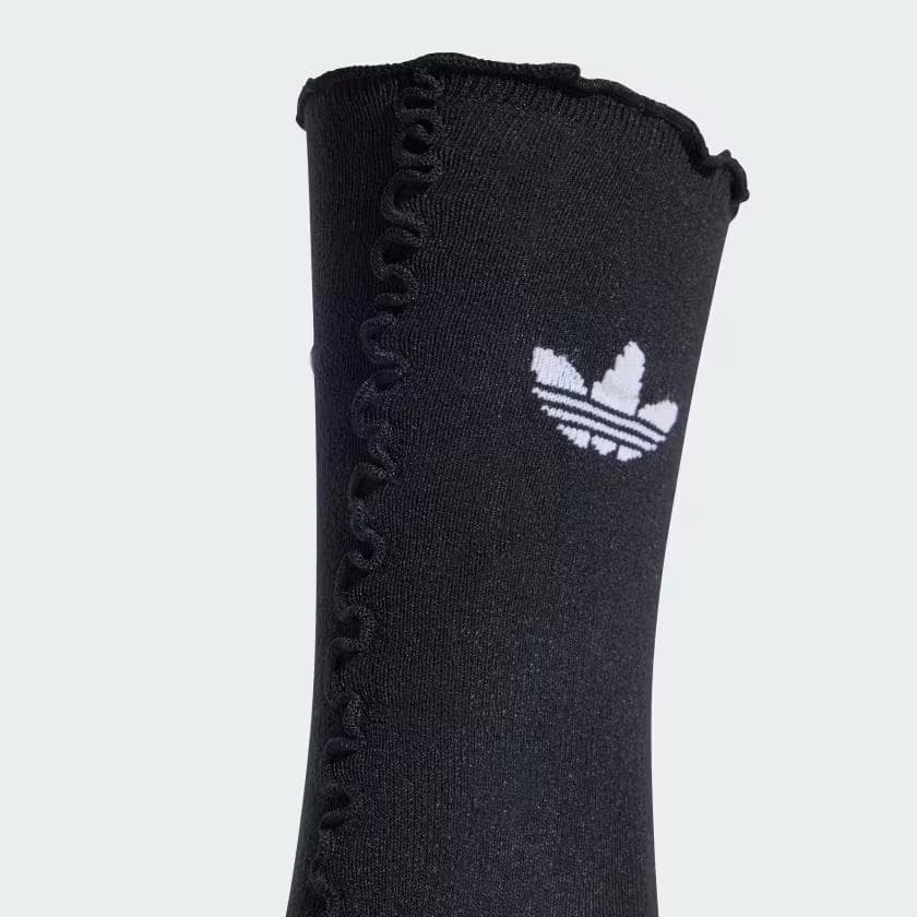 adidas Originals Logo Jacquard Mid Socks 2-Pack White Black