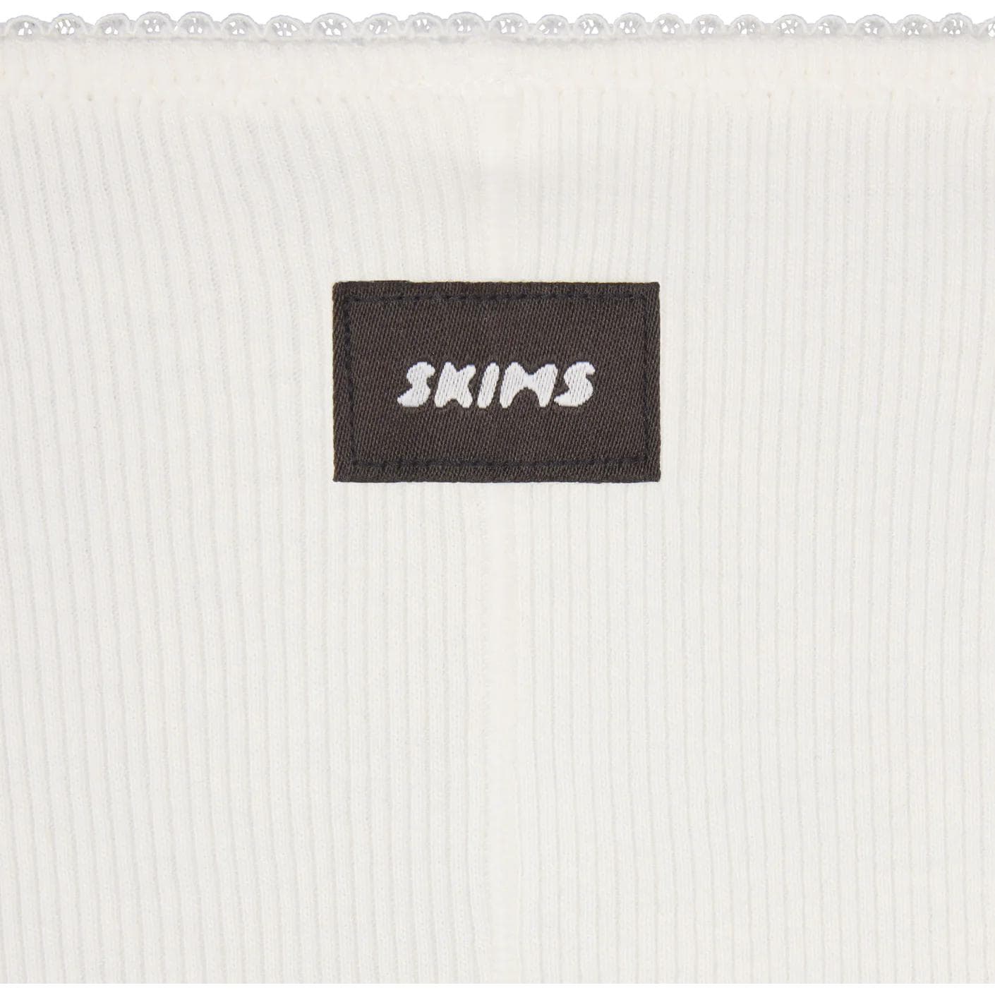 SKIMS Cotton Rib Picot Cami Mini Dress Marble