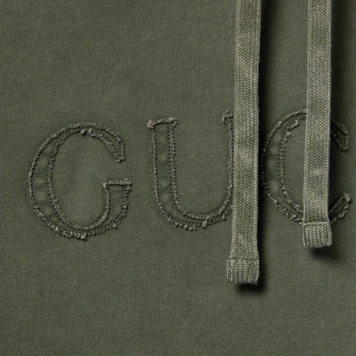 GUCCI FW24 Embroidered Cotton Sweatshirt Forest Green