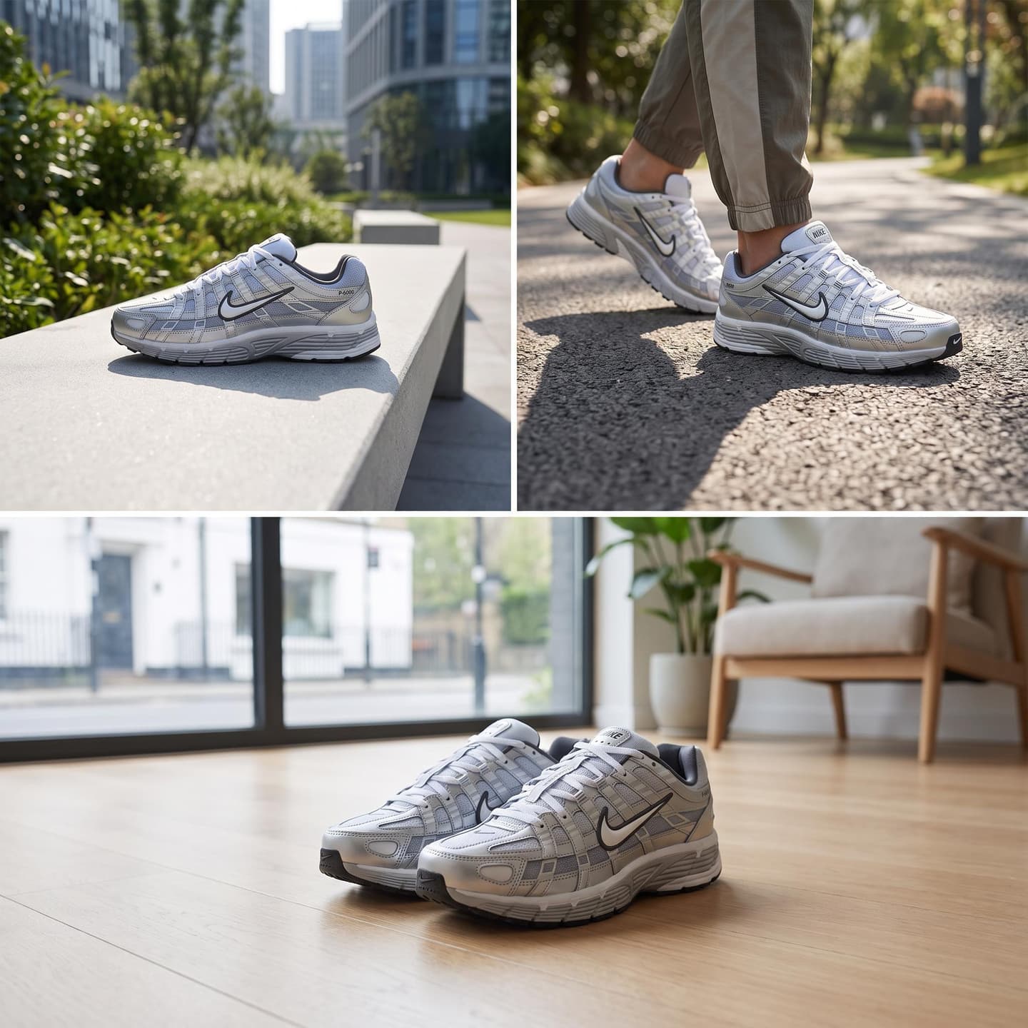 Nike P-6000 Silver Grey