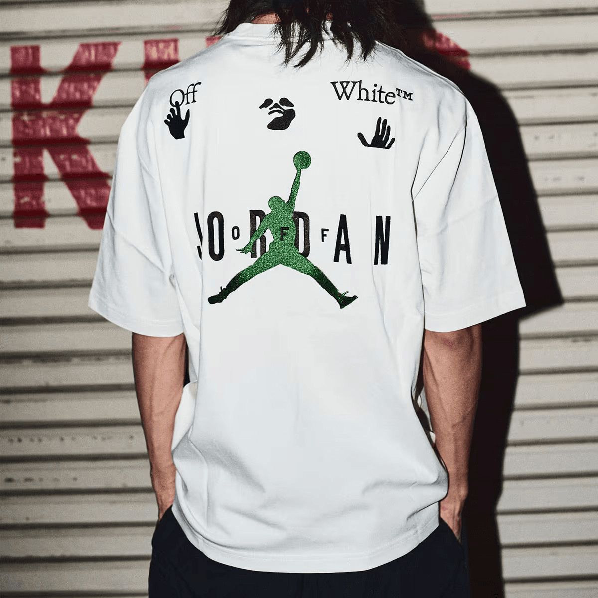 Jordan x OFF-WHITE Logo Embroidered T-Shirt
