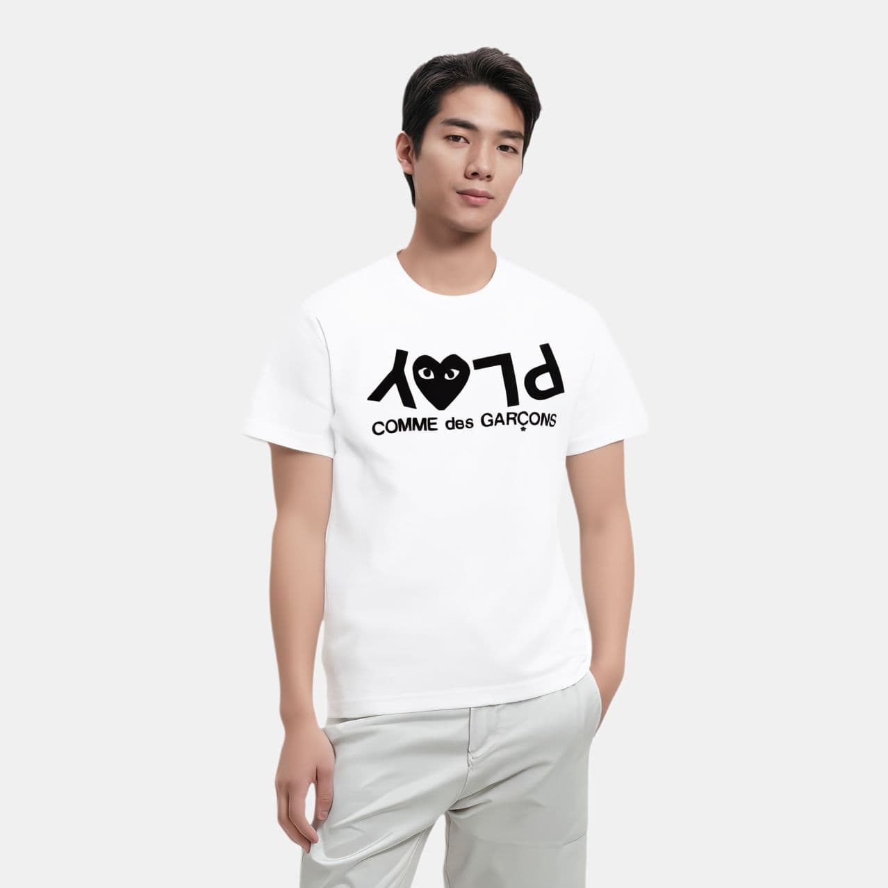 CDG Play Logo T-Shirt White