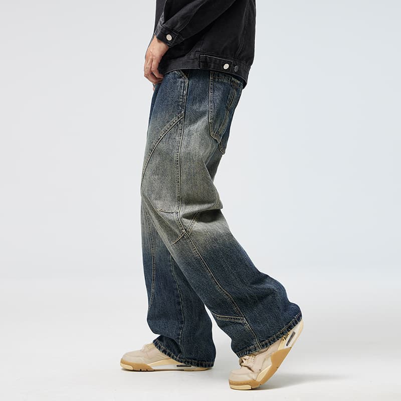 JASONWOOD Busy Denim Series Loose Fit Cargo Jeans Blue