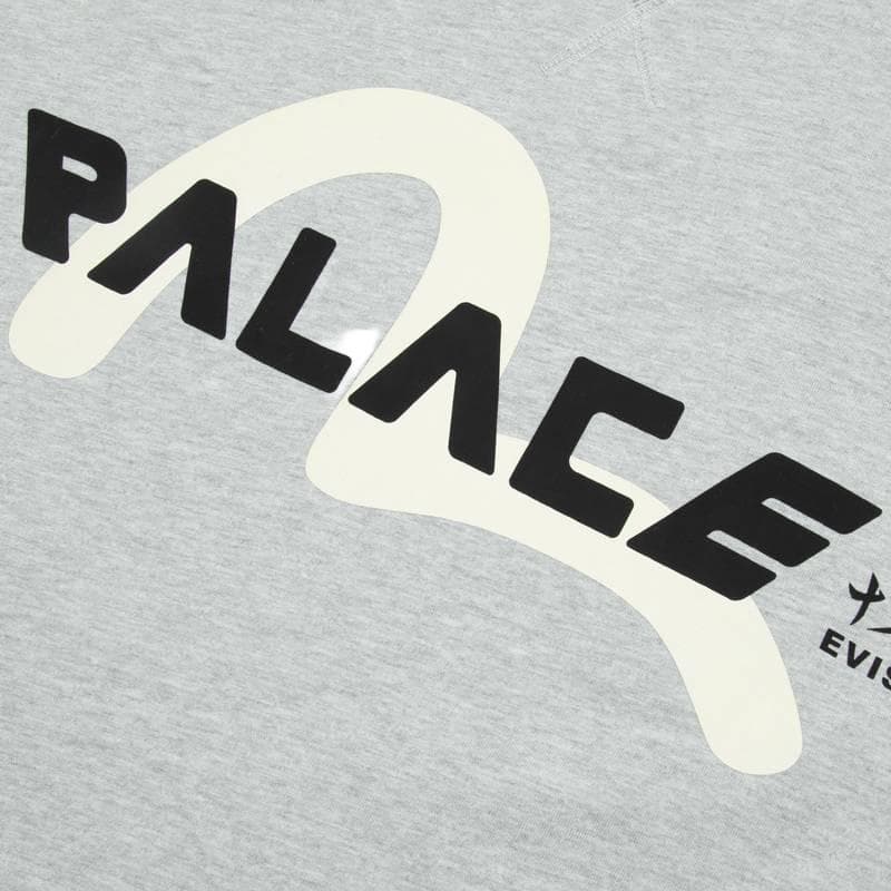 Palace x Evisu SS24 T-Shirt Grey