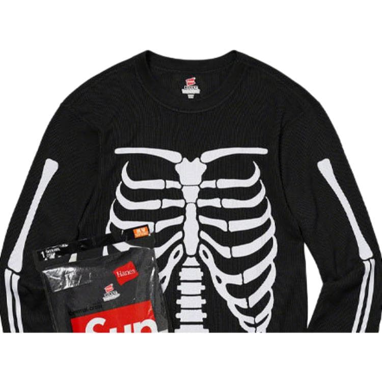 Supreme x Hanes x Bones Thermal Crew