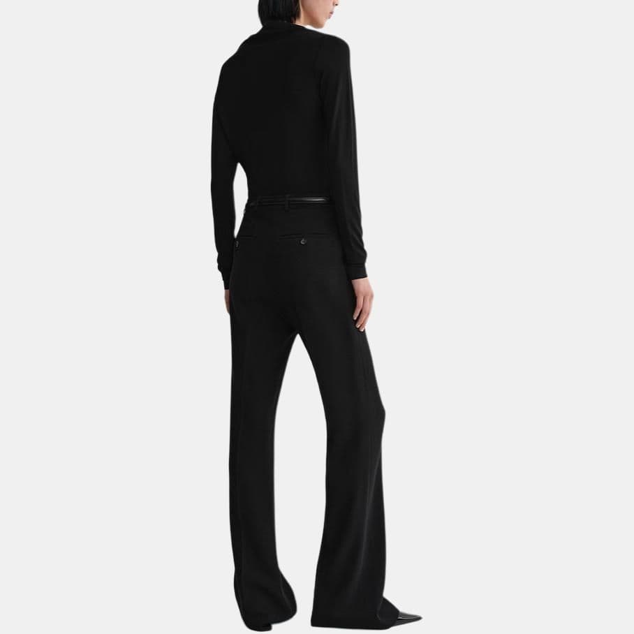 TOTEME FW24 Asymmetric Neck Pullover Tee Black