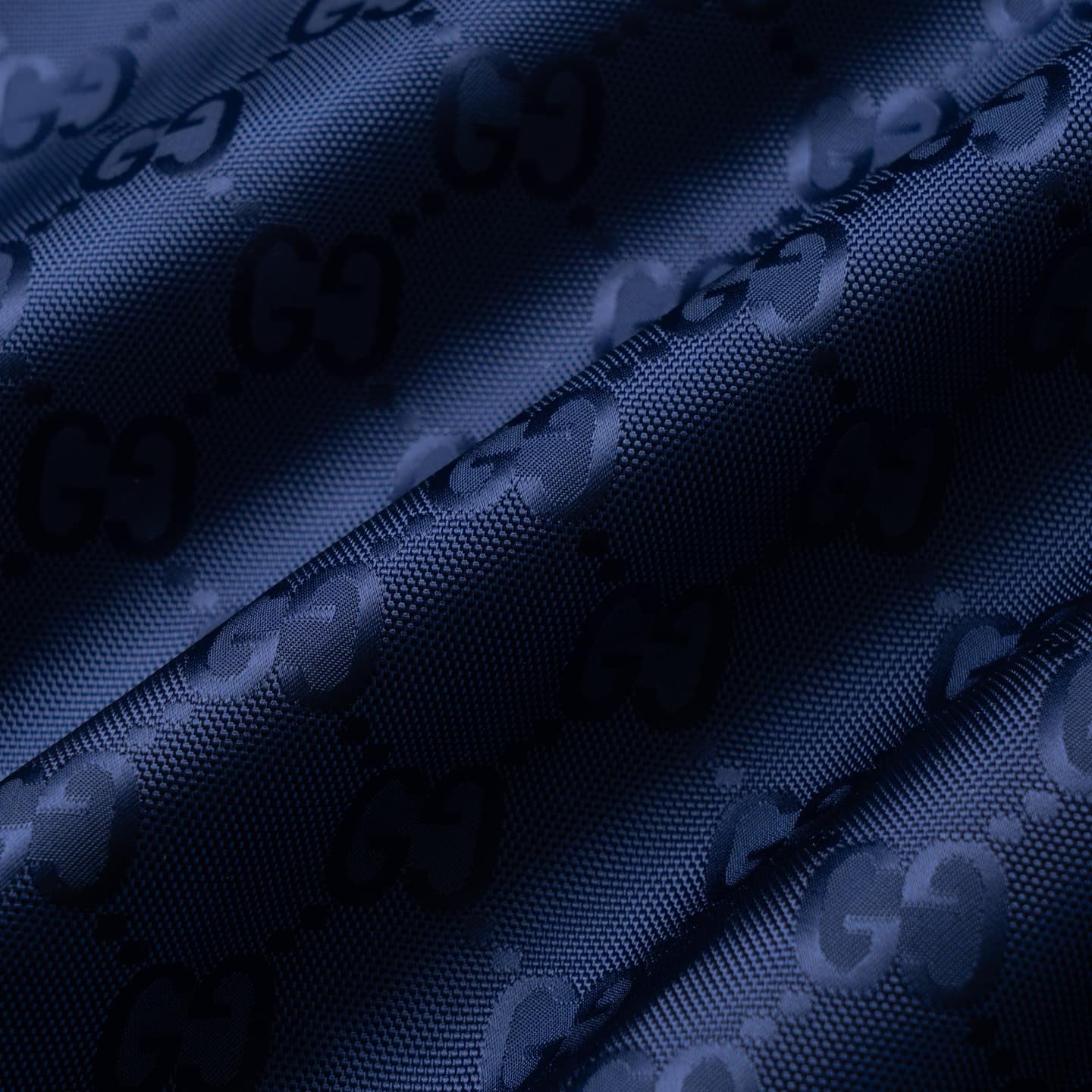 GUCCI FW22 Logo Jacquard Hoodie Blue