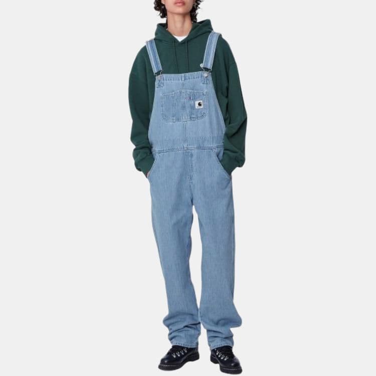 Carhartt WIP Straight Leg Logo Overalls Blue