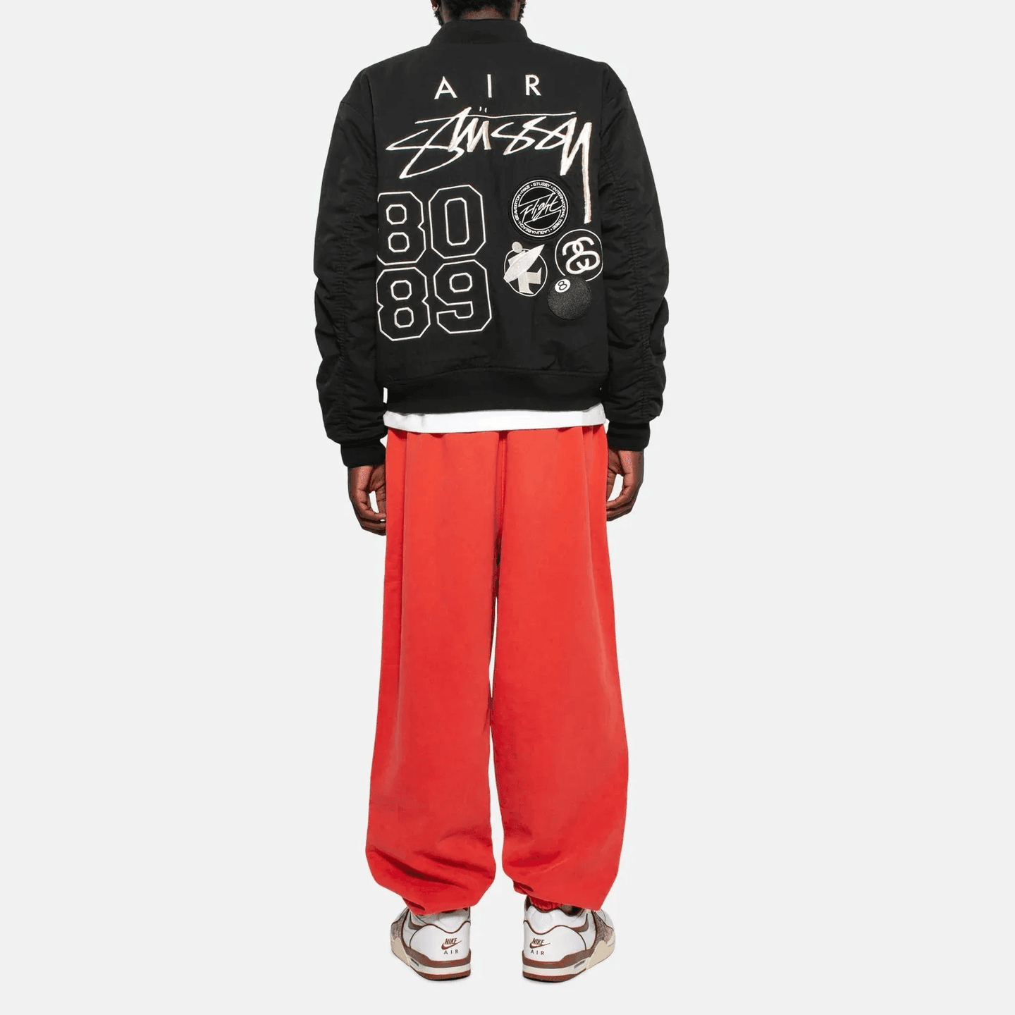 Nike x Stussy FW23 Logo Embroidered Reversible Jacket Black
