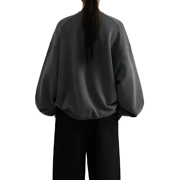 MASONPRINCE Crack Print Loose Cardigan Hoodie