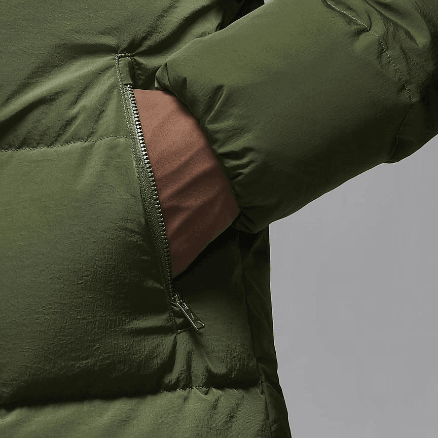 Jordan Essentials Mid-Length Puffer Jacket Light Olive