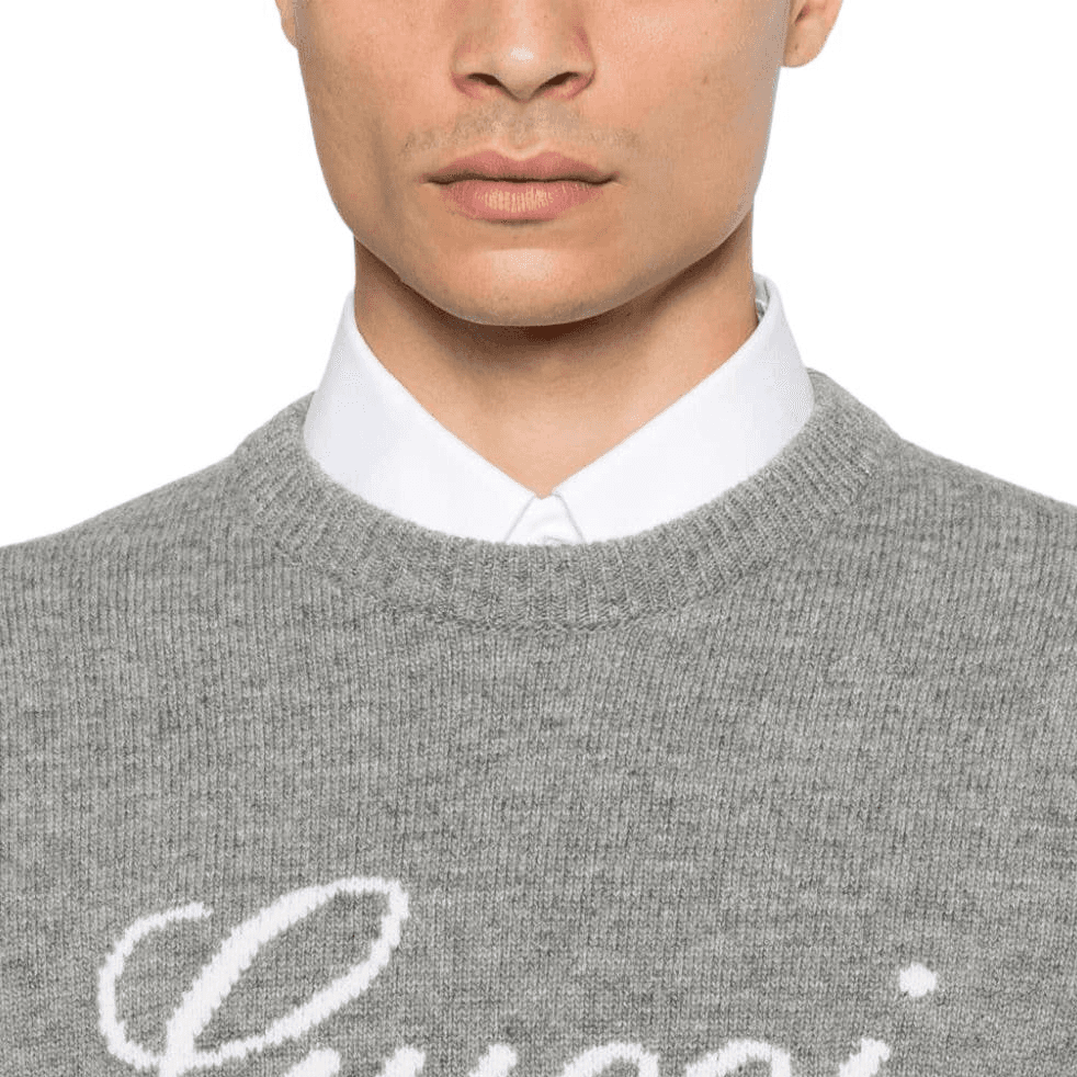 Gucci Logo Embroidered Crewneck Sweater