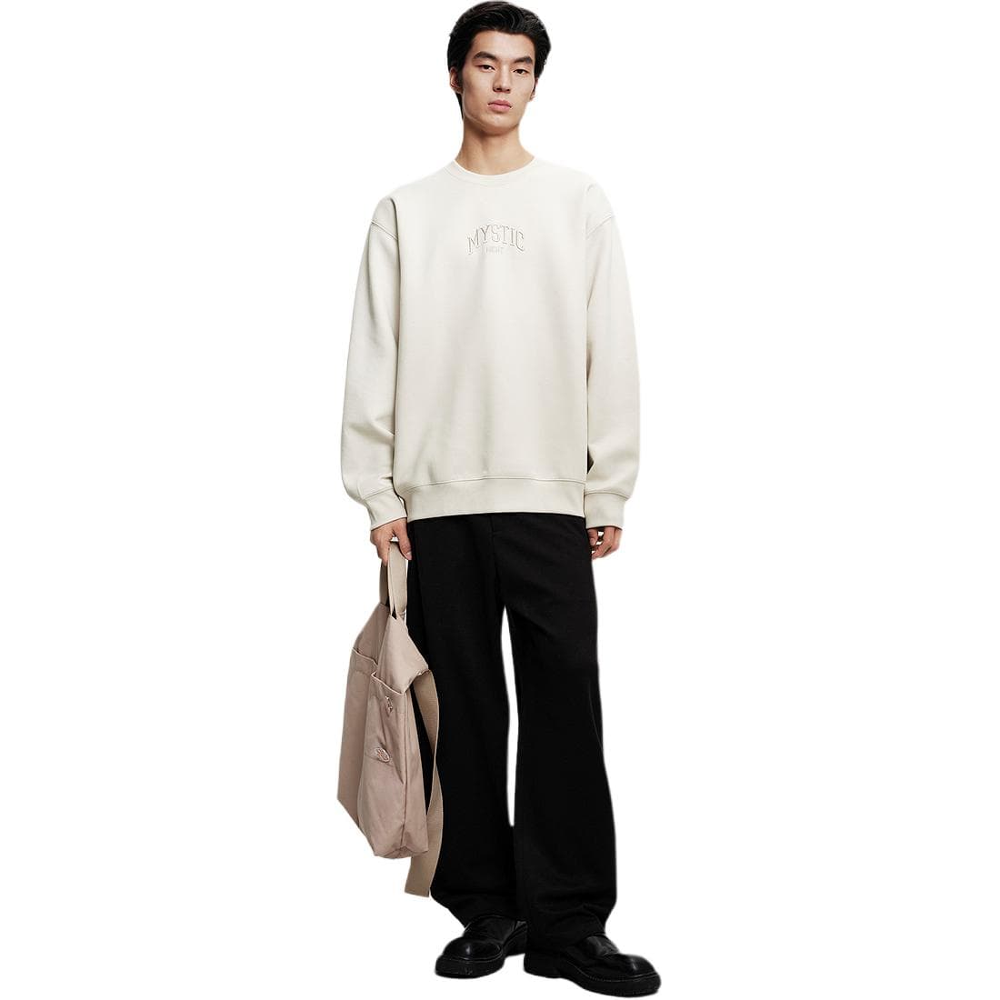 PEACEBIRD MEN Suede Fleece Sweatshirt