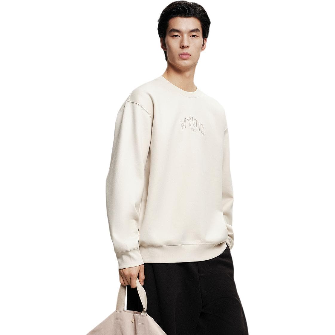 PEACEBIRD MEN Suede Fleece Sweatshirt