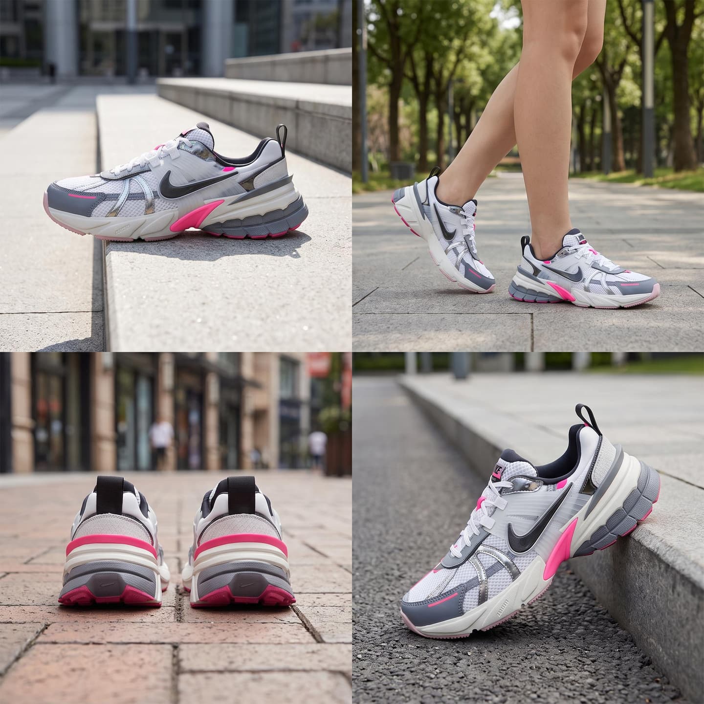 Nike V2K Run White Grey Black
