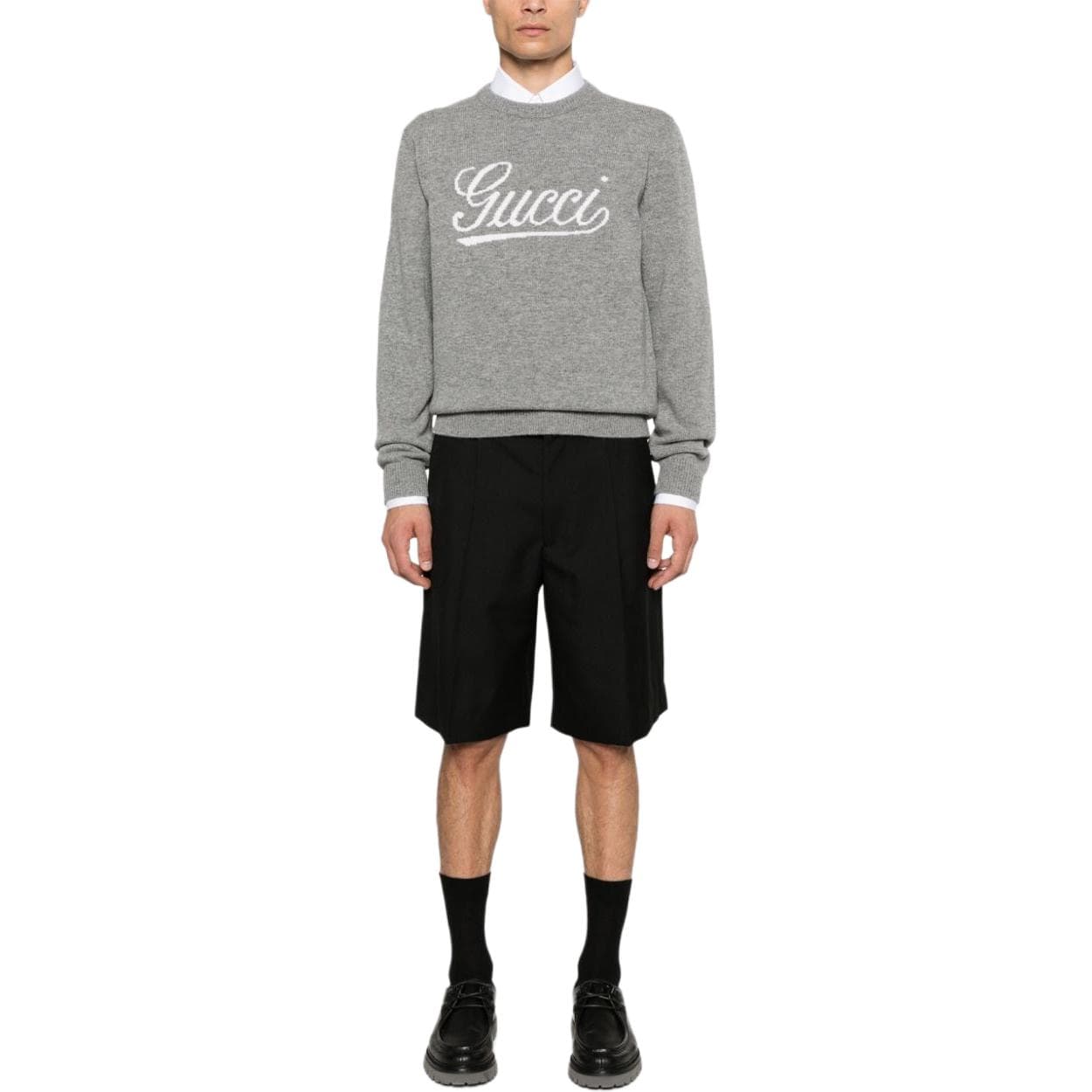 Gucci Logo Embroidered Crewneck Sweater