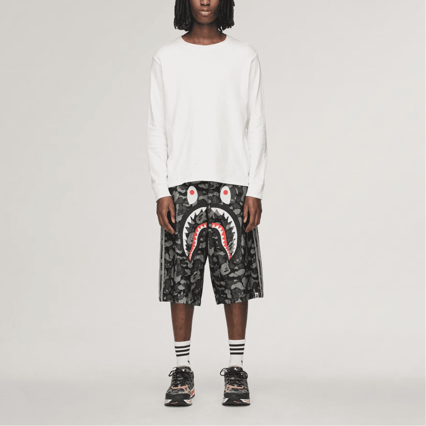 adidas originals BAPE SHARK DENIM JORTS