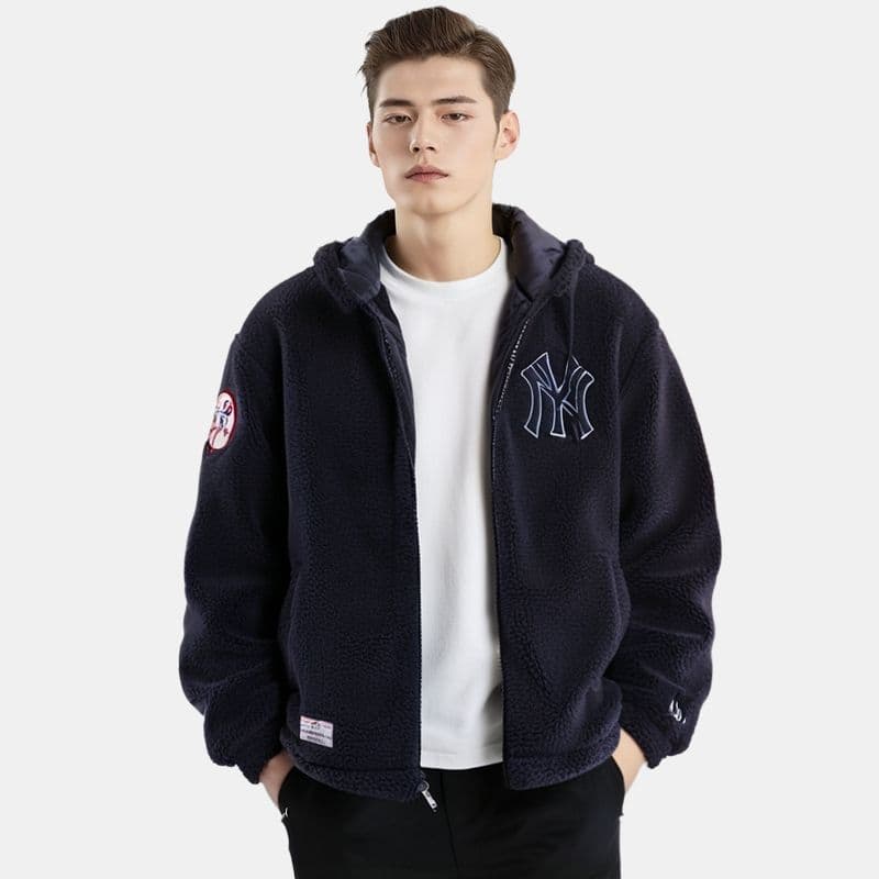 New Era x MLB Yankees Zip Hoodie Navy