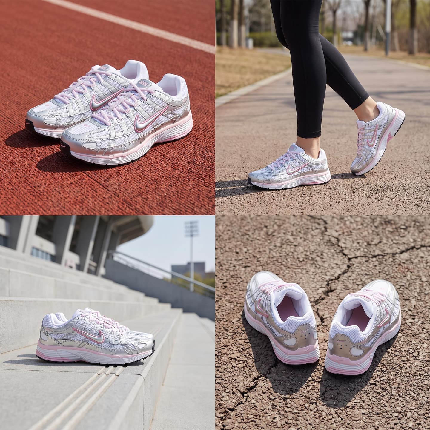 Nike P-6000 White Silver