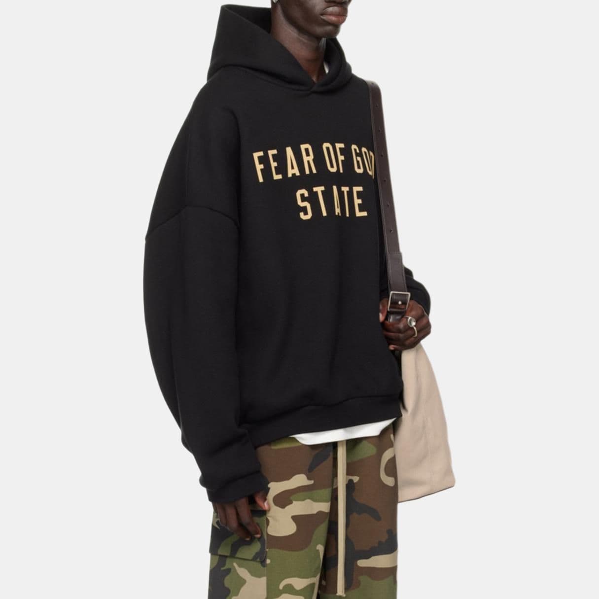 Fear of God Essentials Fleece Hoodie Obsidian Black
