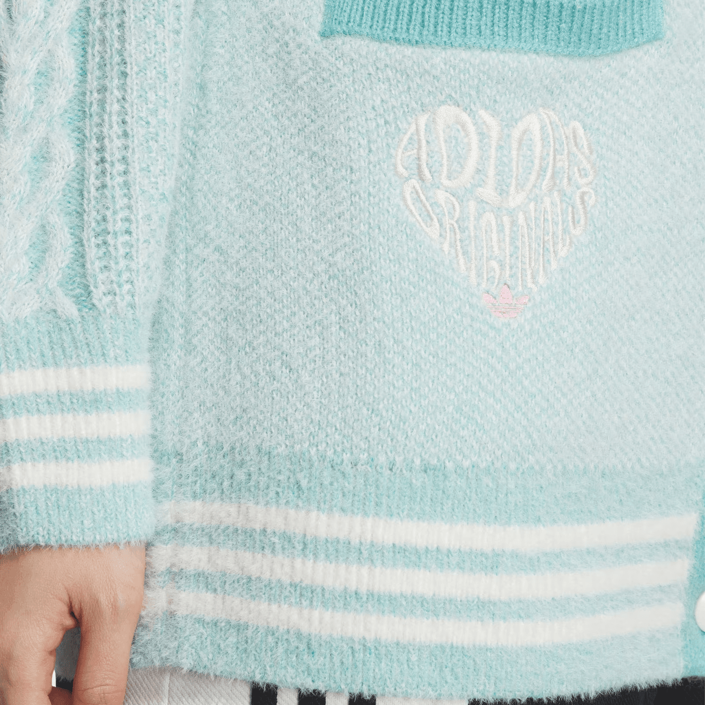 adidas Originals V-Day Polo Sweater Mint