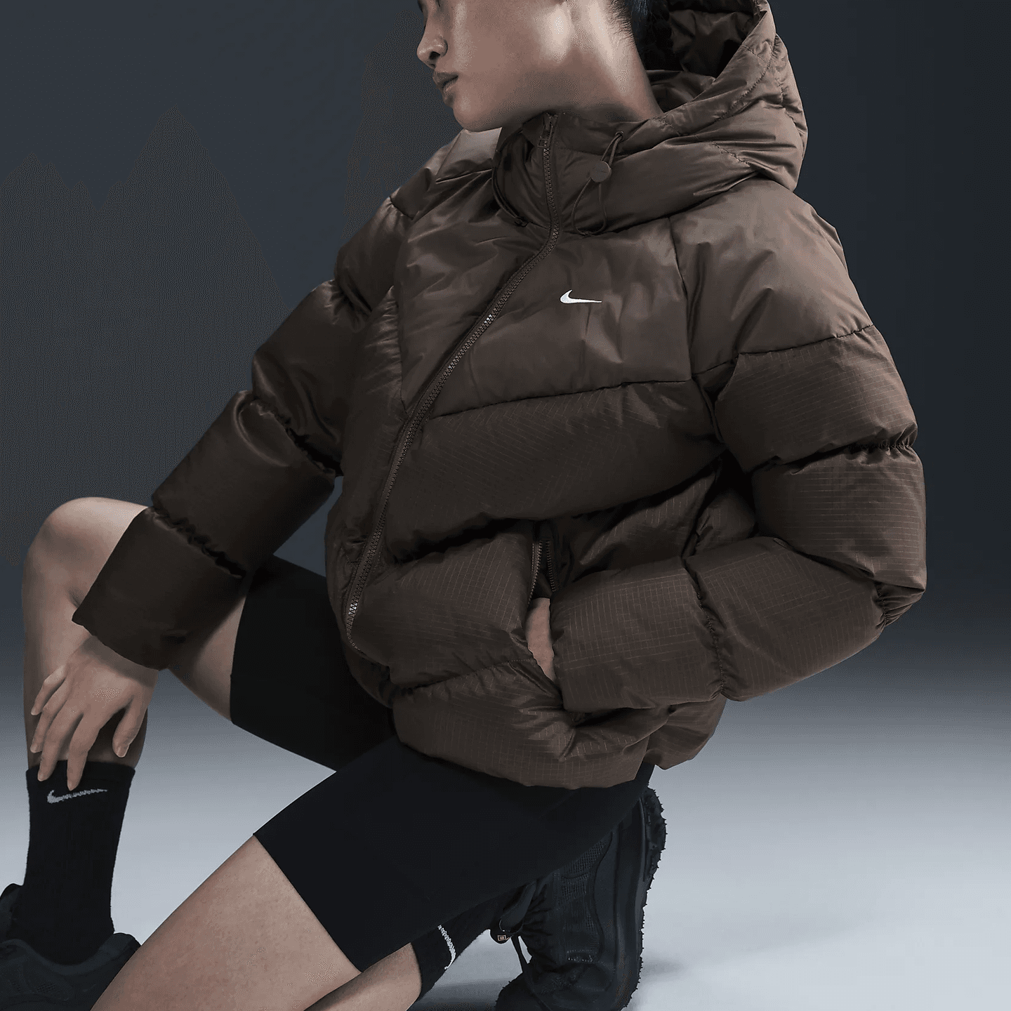 Nike Storm-FIT Windpuffer Mineral Grey/White