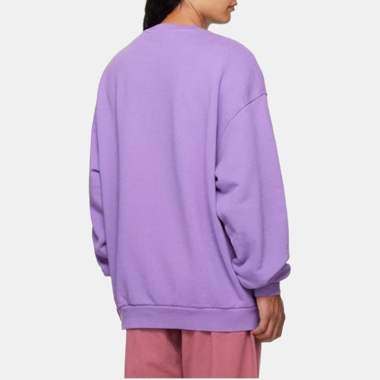 Acne Studios FW22 Logo Embroidered Crewneck Sweatshirt Purple